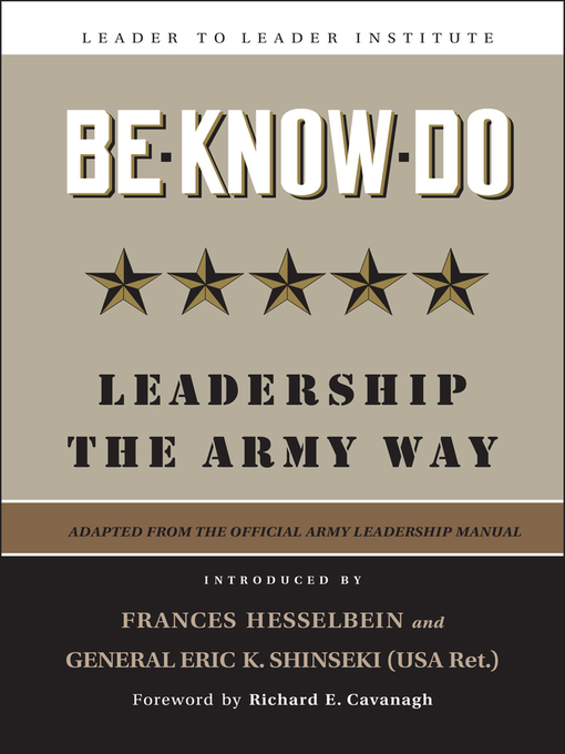 Title details for Be Know Do by U.S. Army - Wait list